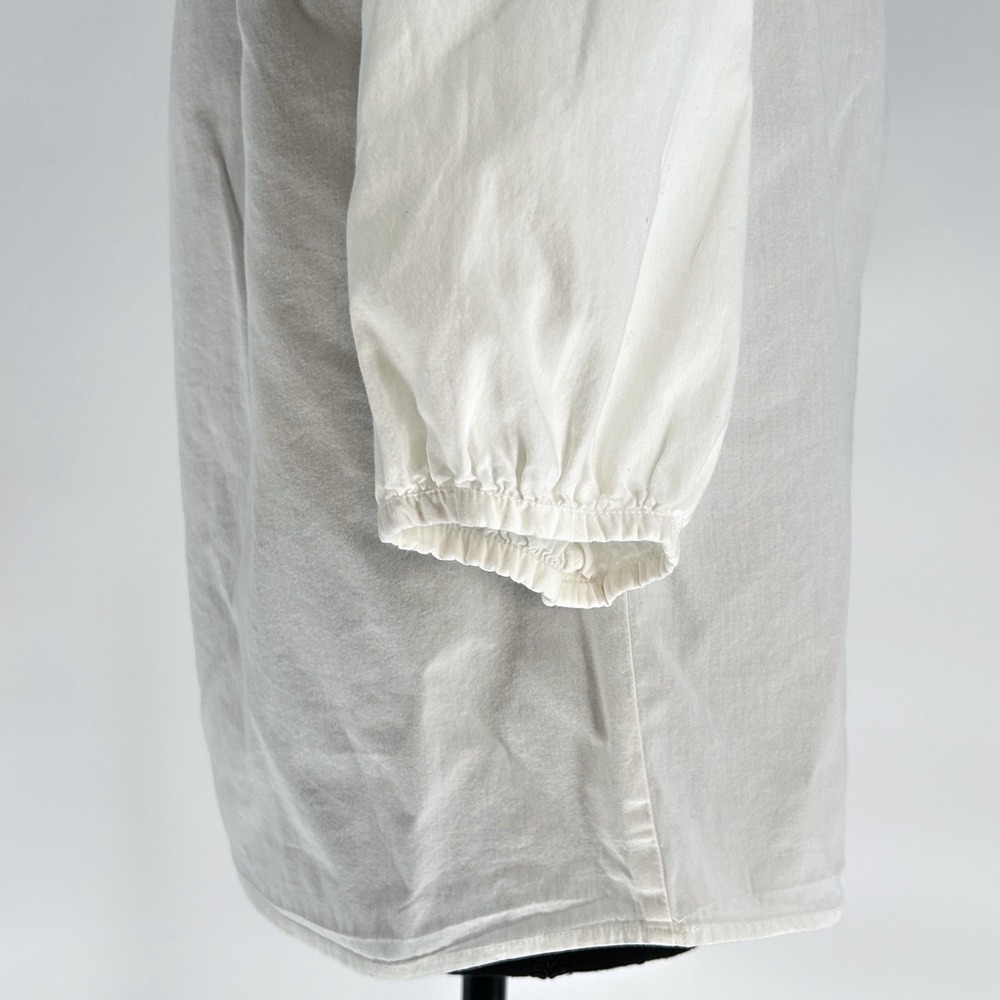Odille Anthropologie Cotton Peasant Blouse Womens 4 Boho Cottagecore Top White - Picture 6 of 7